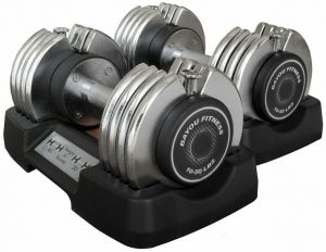 Sporty - Just fitness דאמבלים דאמבלים מבריקים לאימונים חזקים - Bayou Fitness 10-50 lb Adjustable Dumbbells Set