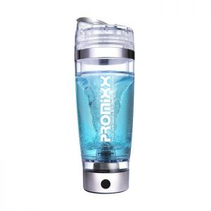 Sporty - Just fitness בקבוקי מים שייקר איכותי ומשוכלל שמערבב בעצמו - PROMiXX 2.0 Silver Vortex Power Mixer Blender Shaker