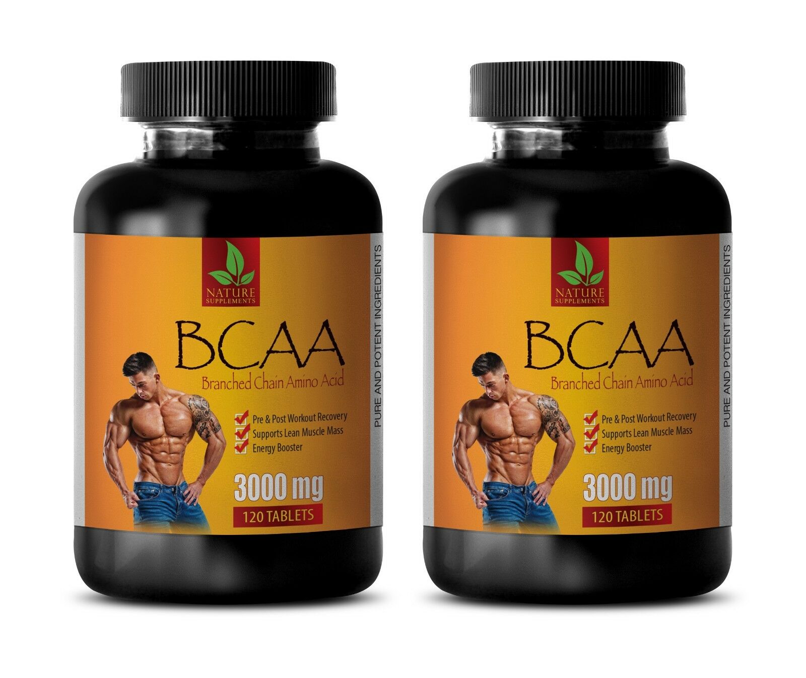 Sporty - Just fitness גיינר muscle gainer - BCAA 3000mg - muscle gainer pills - מסה בקלאסה